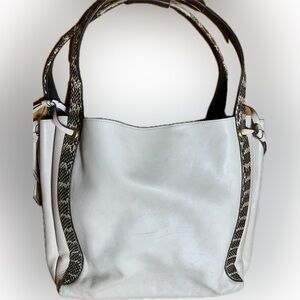 Coach 1941 Harmony Hobo 33 Handbag Off-White Chalk Snakeskin Look 69074